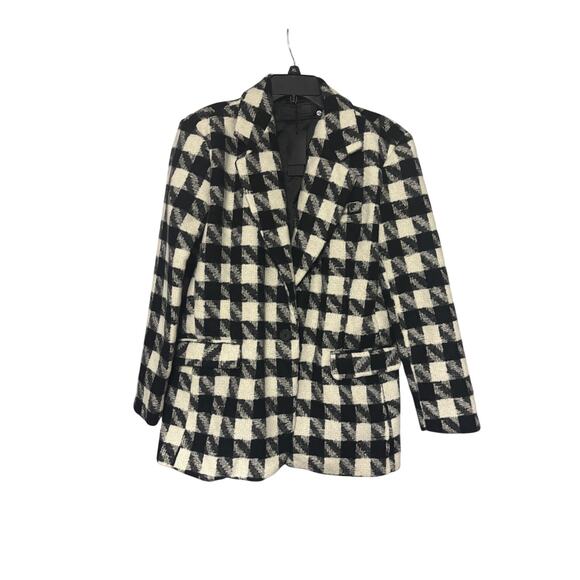 $128 MSRP Blank NYC Oversized Houdstooth Blazer - Sz M - NWT - Picture 4 of 9